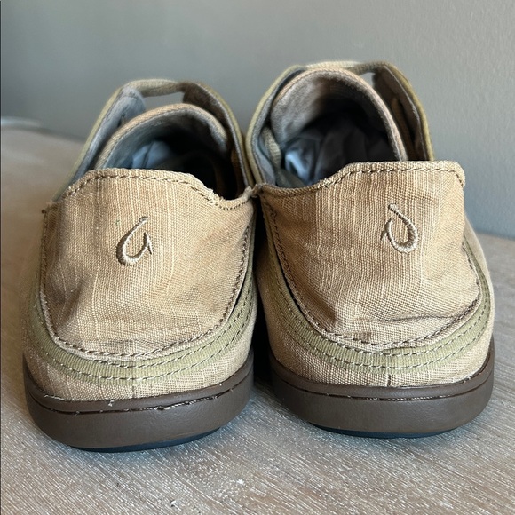 OluKai Men’s Tan Canvas boat shoes , Size 13 - Stylish & Comfortable.” - Picture 4 of 10